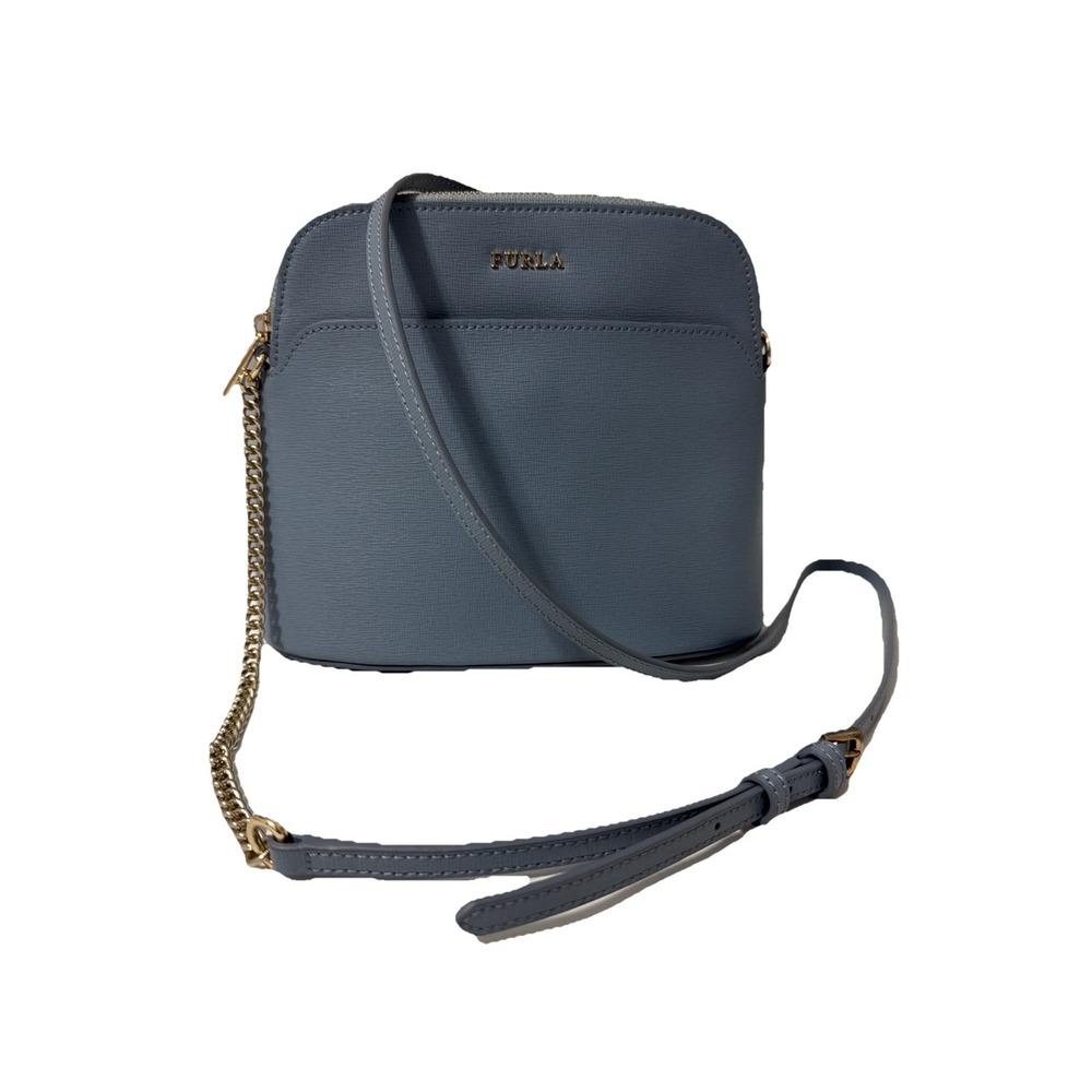 Furla Leather Italian Small Crossbody Bag Baby‎ Blue